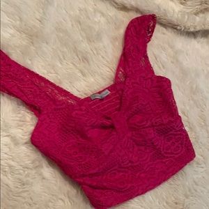 Hot pink crop top